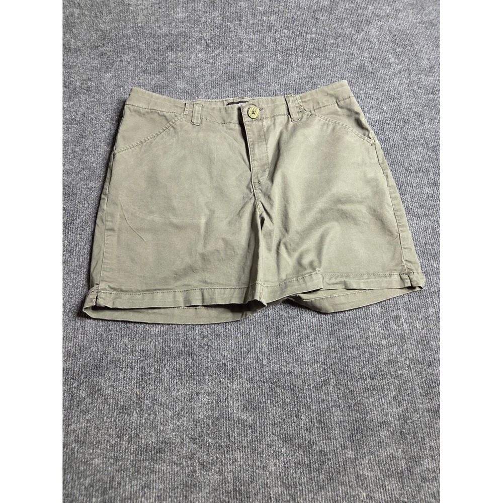 Lee Womens Olive Green Regular Fit Mid Rise Chino Shorts Size 14 Medium 4622031